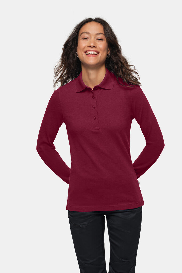 NO. 215 – HAKRO Damen Longsleeve-Poloshirt MIKRALINAR®