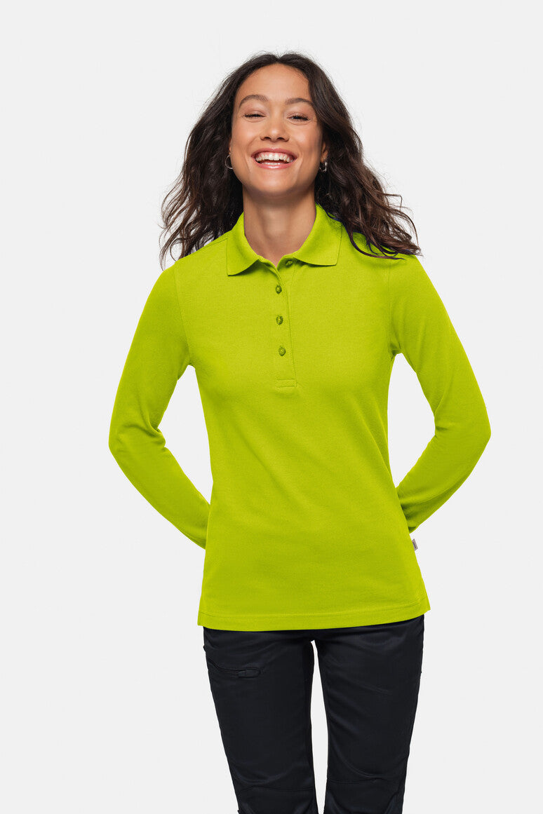 NO.215 - HAKRO Damen Longsleeve-Poloshirt MIKRALINAR®