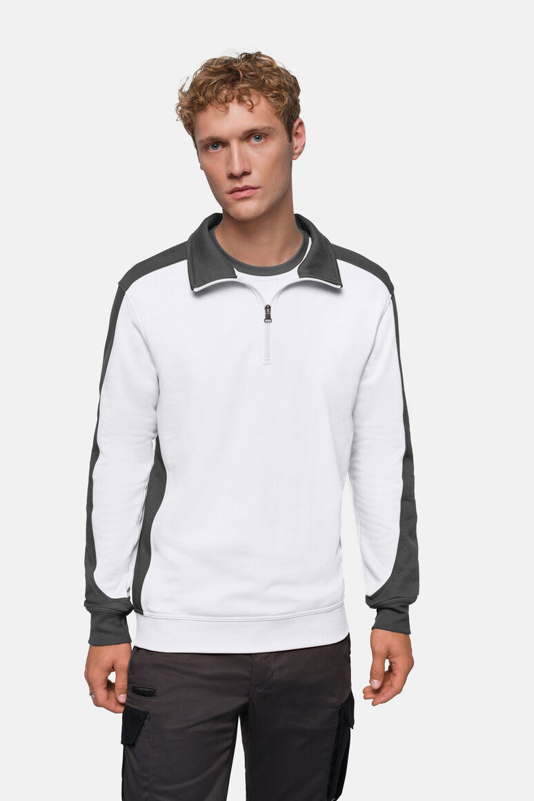 NO.476 - HAKRO Zip-Sweatshirt Contrast MIKRALINAR®